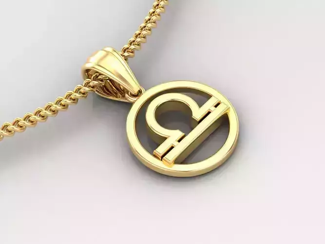Libra Original Pendant Design Version 2 3D print model