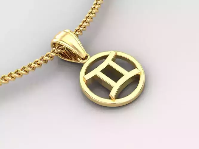Gemini Original Pendant Design Version 2 3D print model
