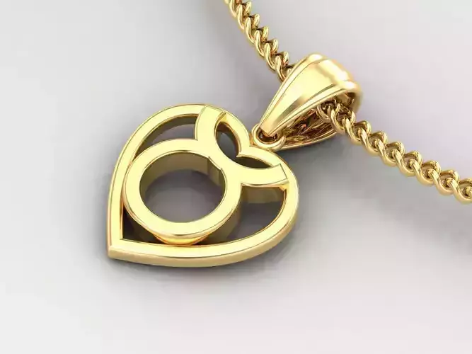 Taurus Original Heart Pendant Design Version 3 3D print model