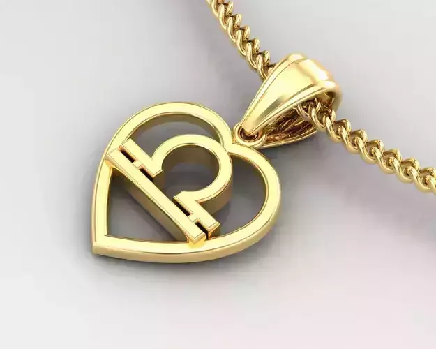 Libra Original Heart Pendant Design Version 3 3D print model