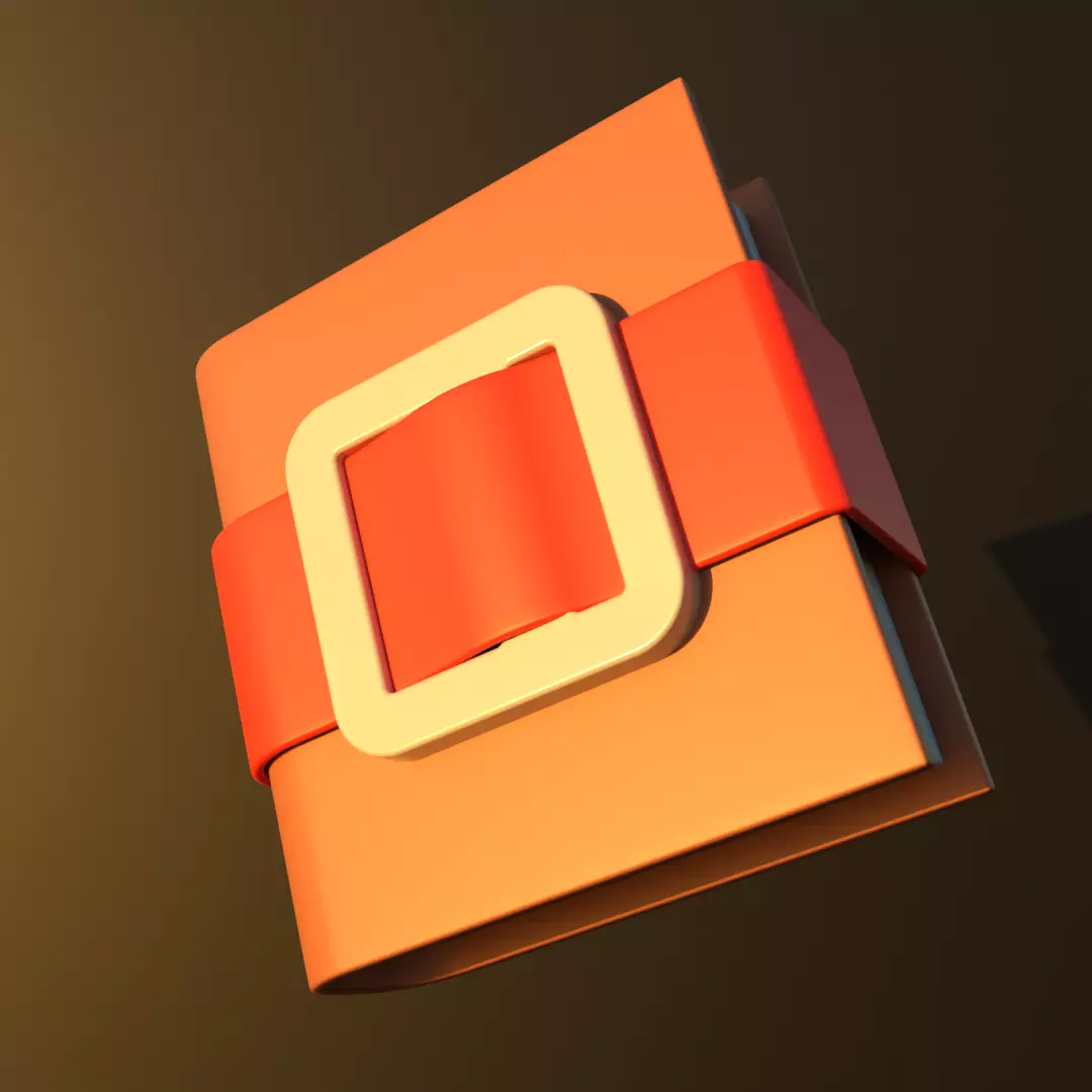 3D Book Game asset Cartoon Low-poly 3D model