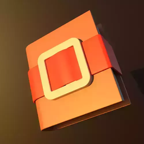 3D Book Game asset Cartoon Low-poly 3D model