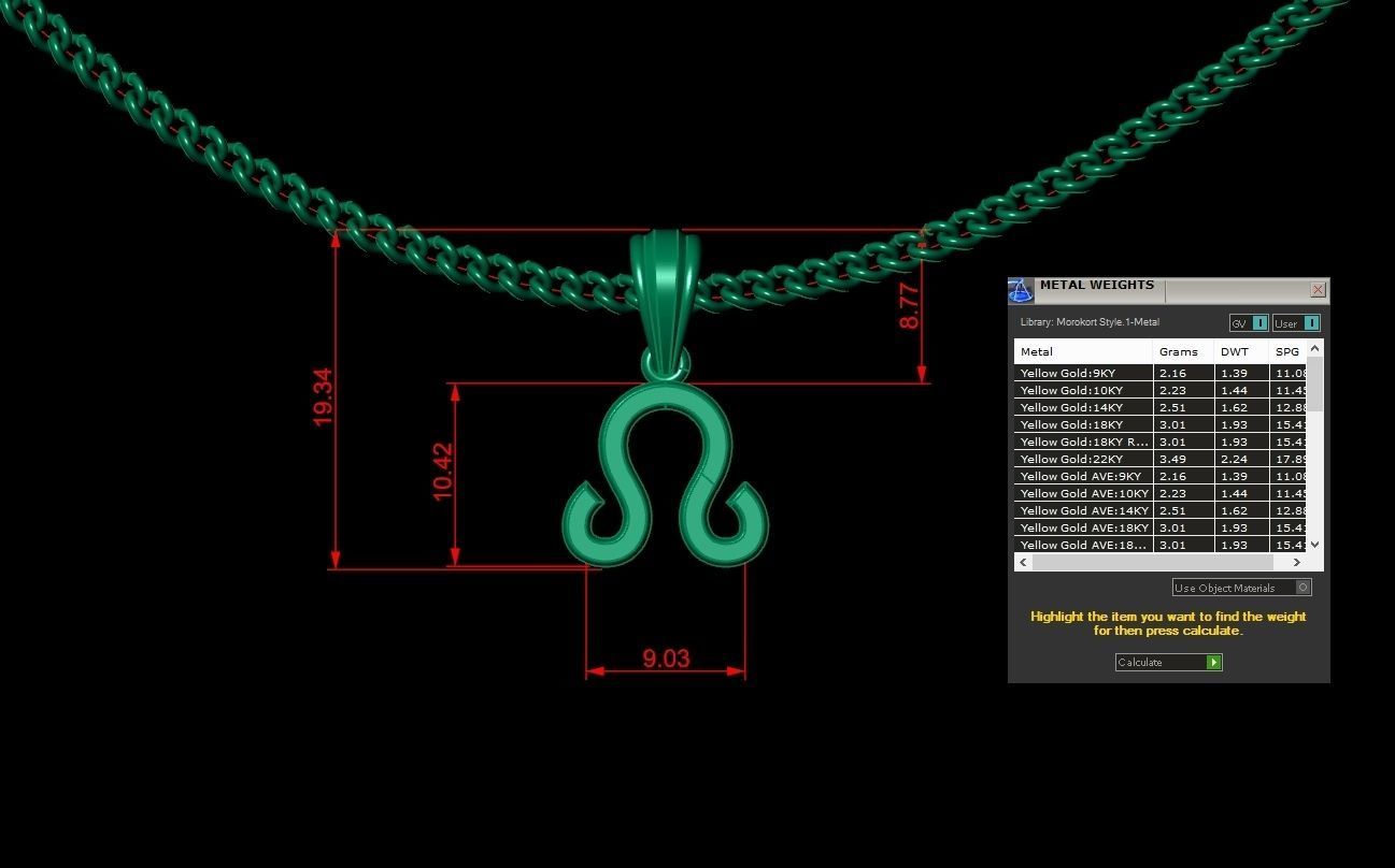 Leo Original Pendant Design Version 4 3D print model_1