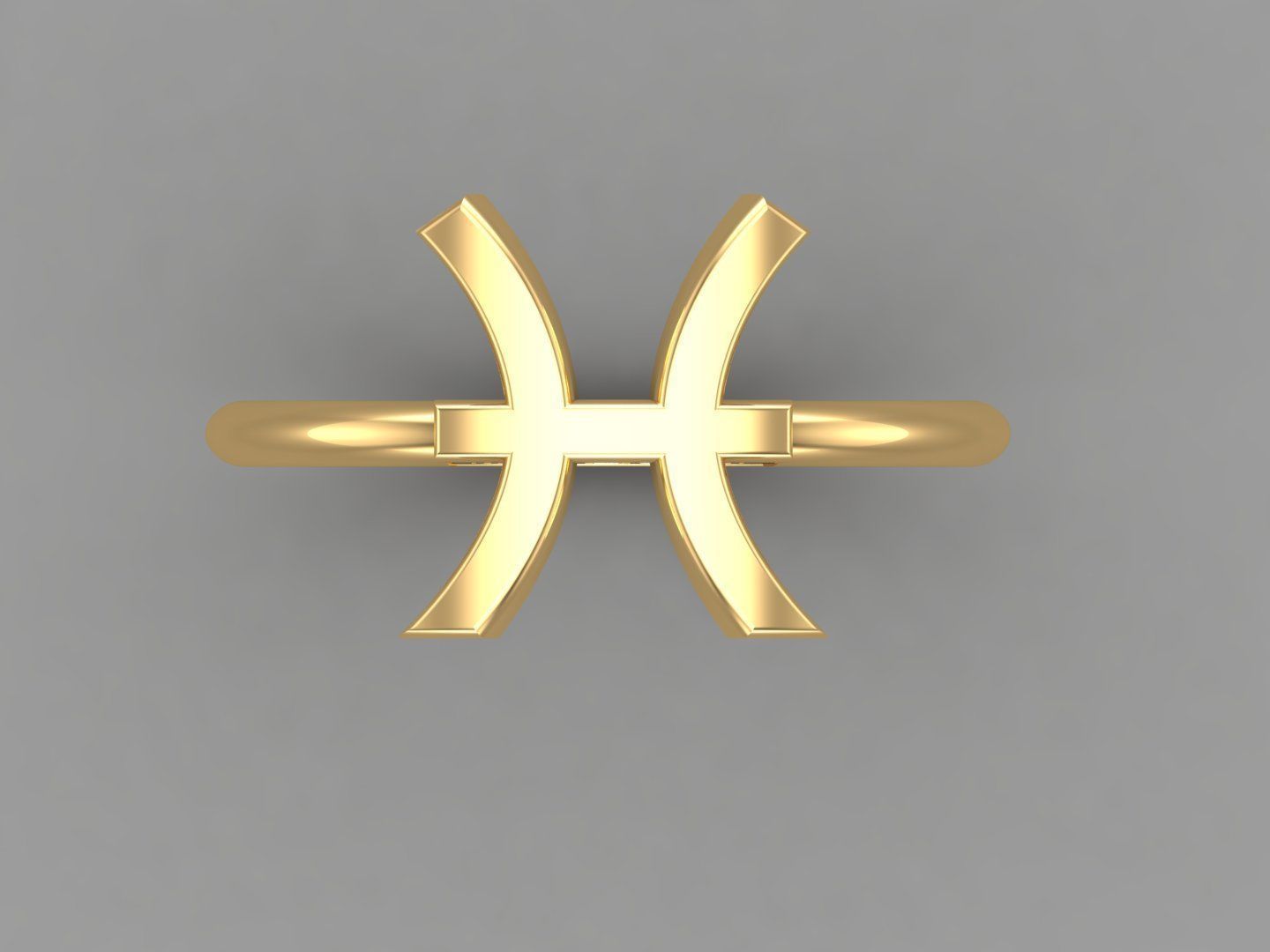Pisces Ring Cad File Version 1 3D print model_4