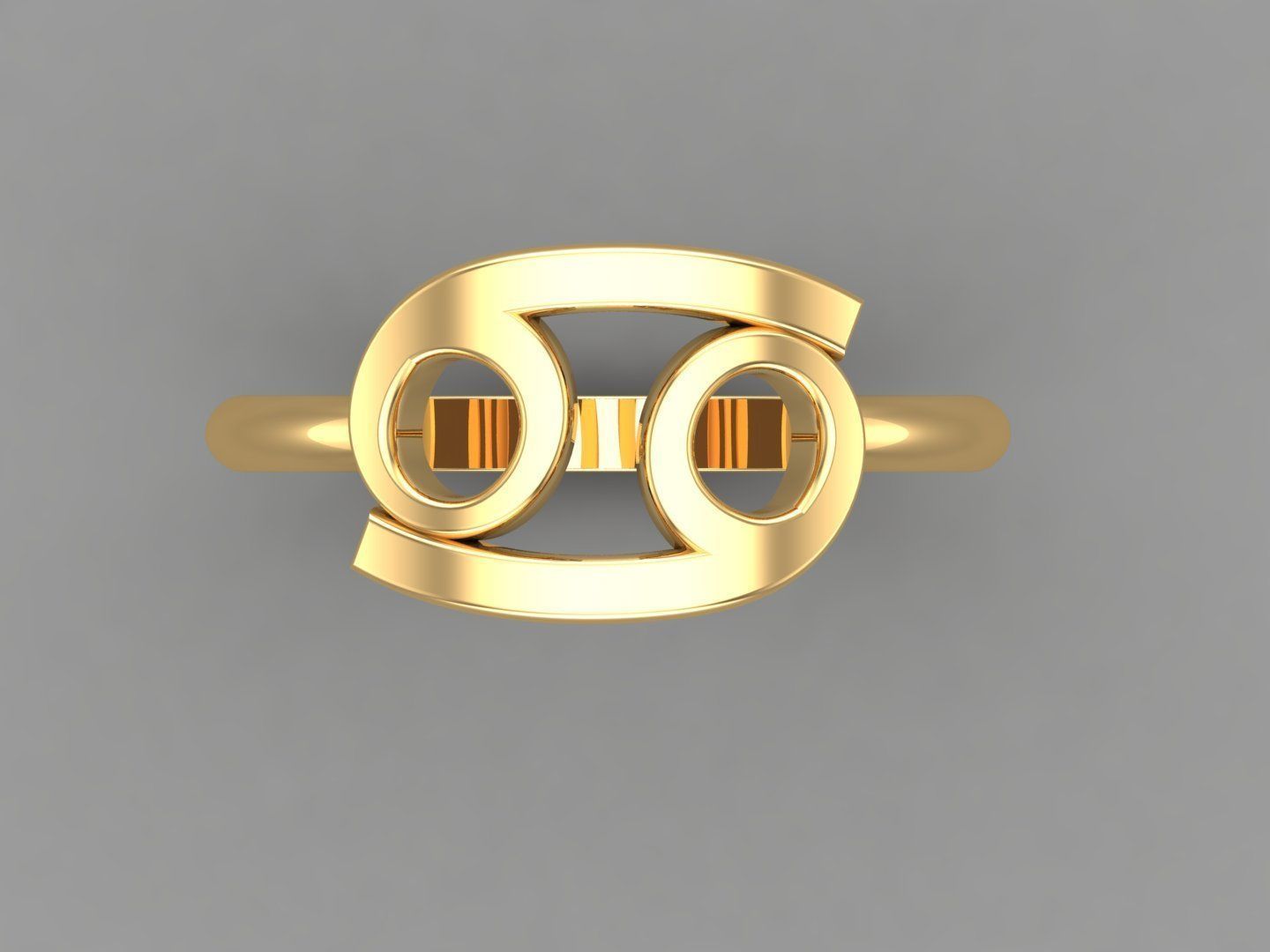 Cancer Ring Cad File Version 1 3D print model_4