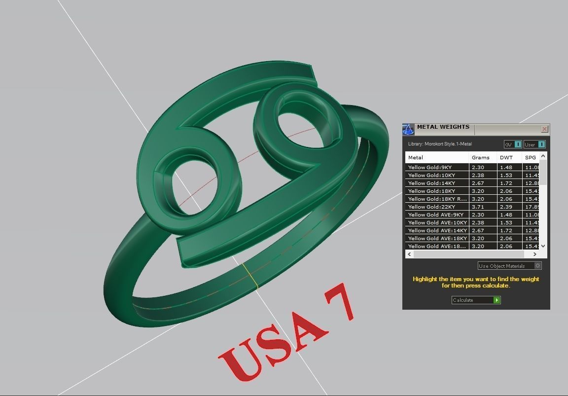 Cancer Ring Cad File Version 1 3D print model_1