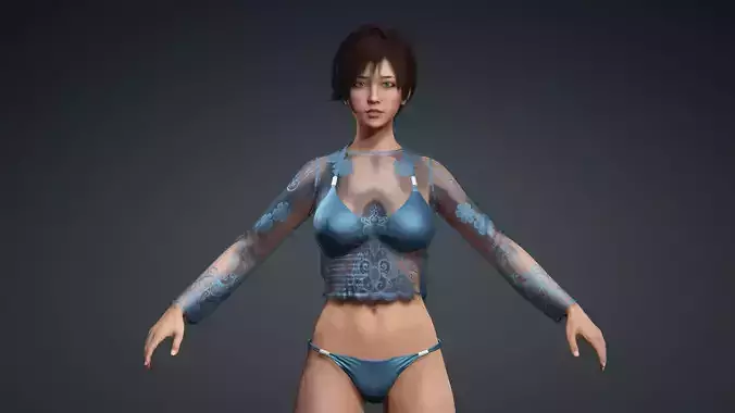 Sexy Character - Fully Rigged 3D model