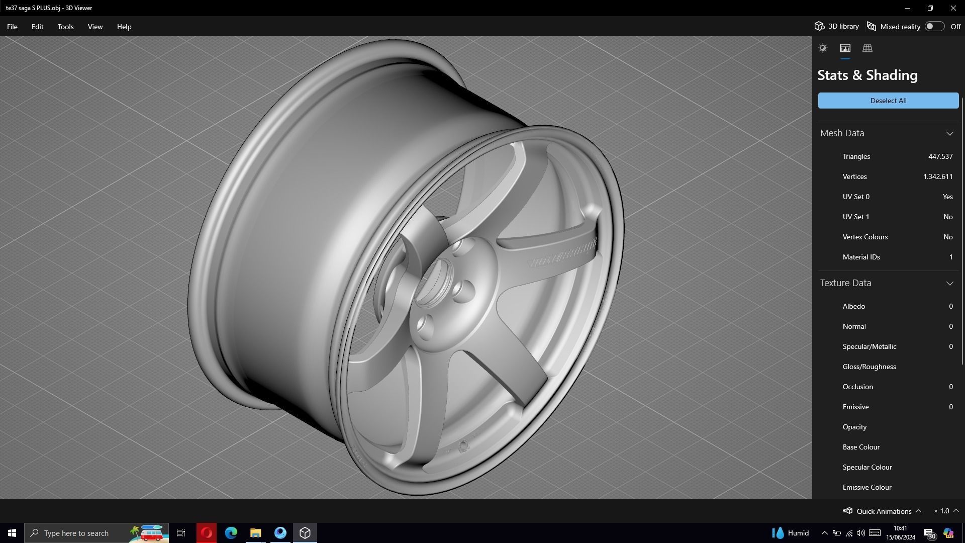 Volk Rays TE37 SAGA S Plus 3D model_11