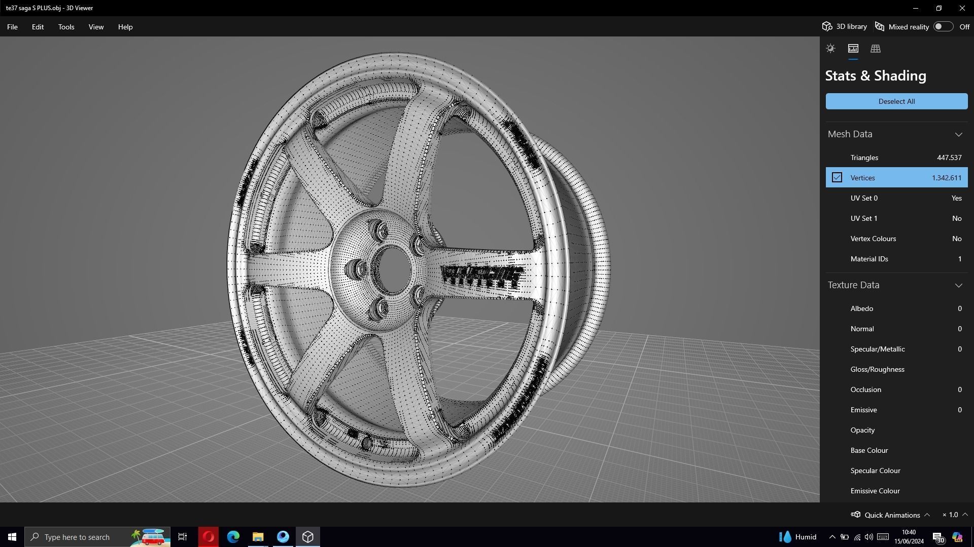 Volk Rays TE37 SAGA S Plus 3D model_7