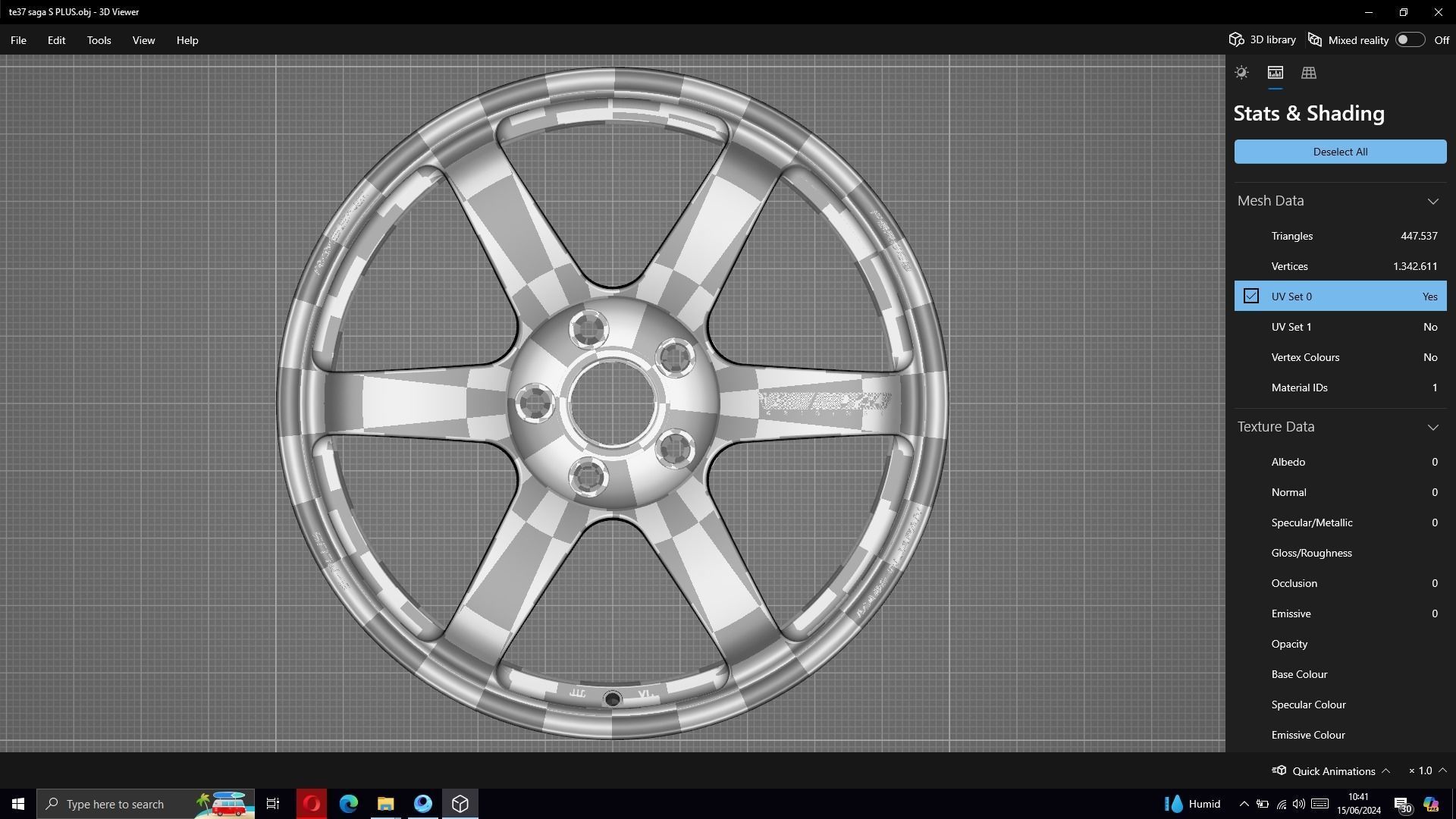 Volk Rays TE37 SAGA S Plus 3D model_9
