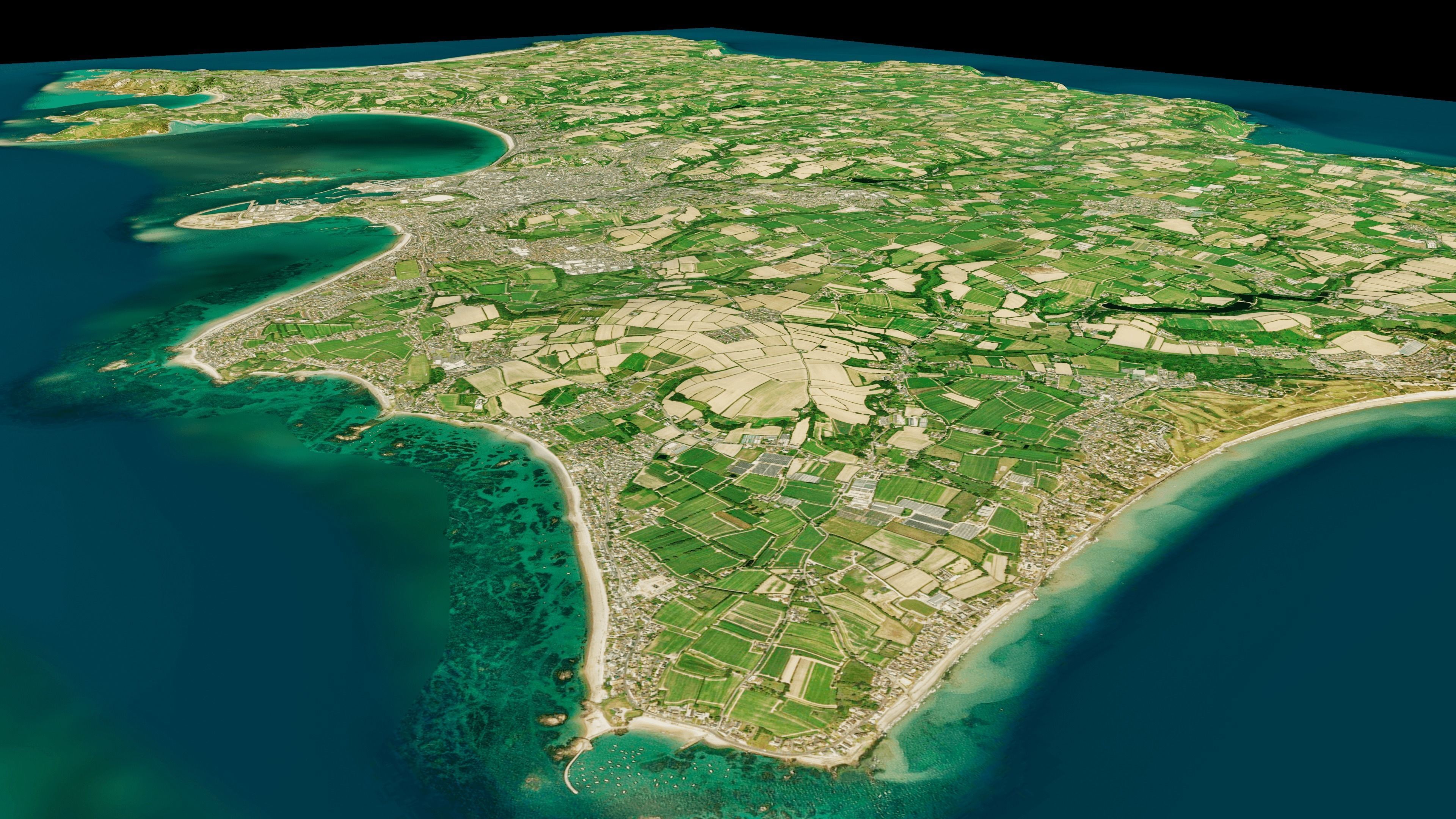 Jersey island 3d model terrain 3D model_5