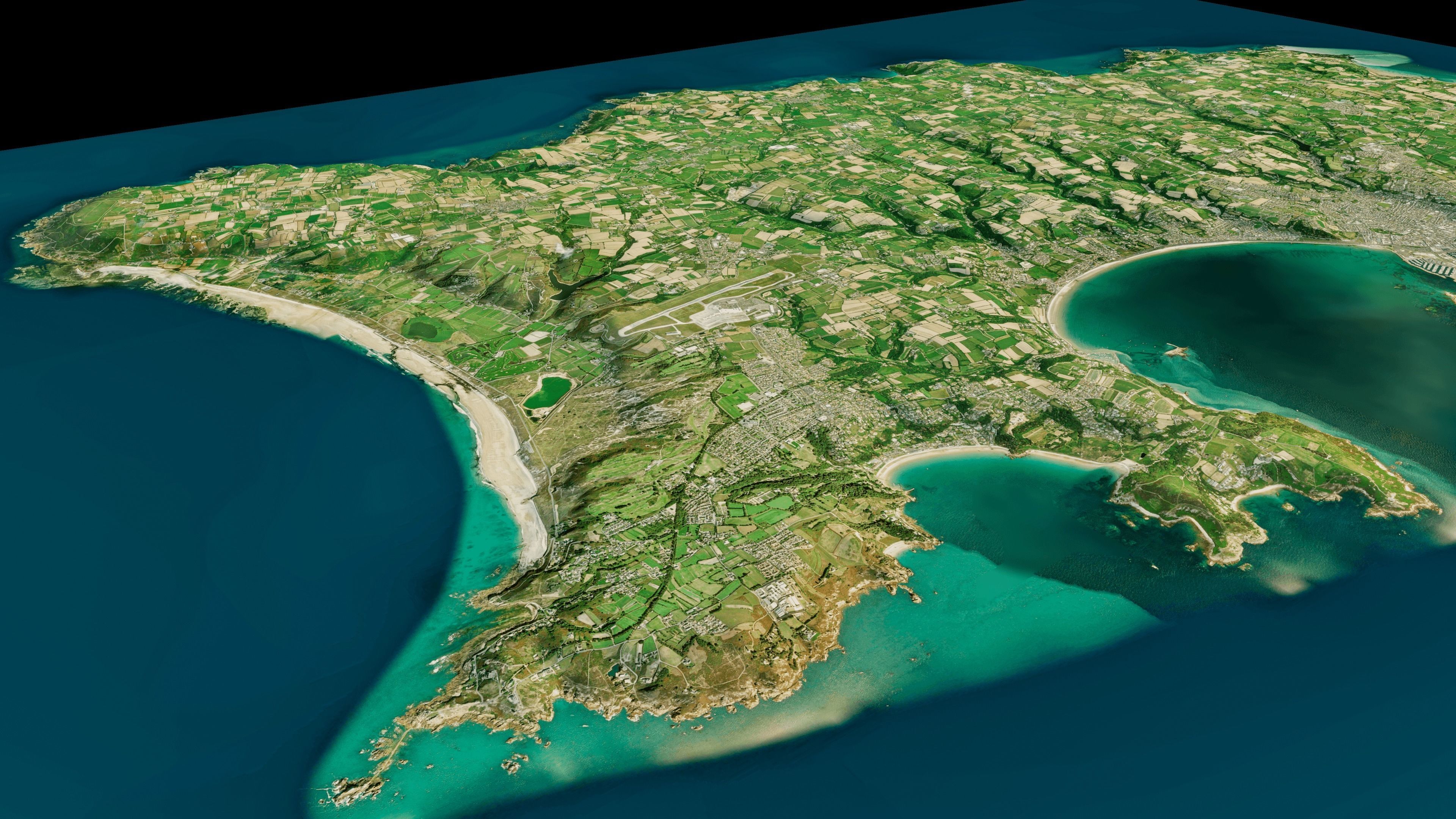 Jersey island 3d model terrain 3D model_1