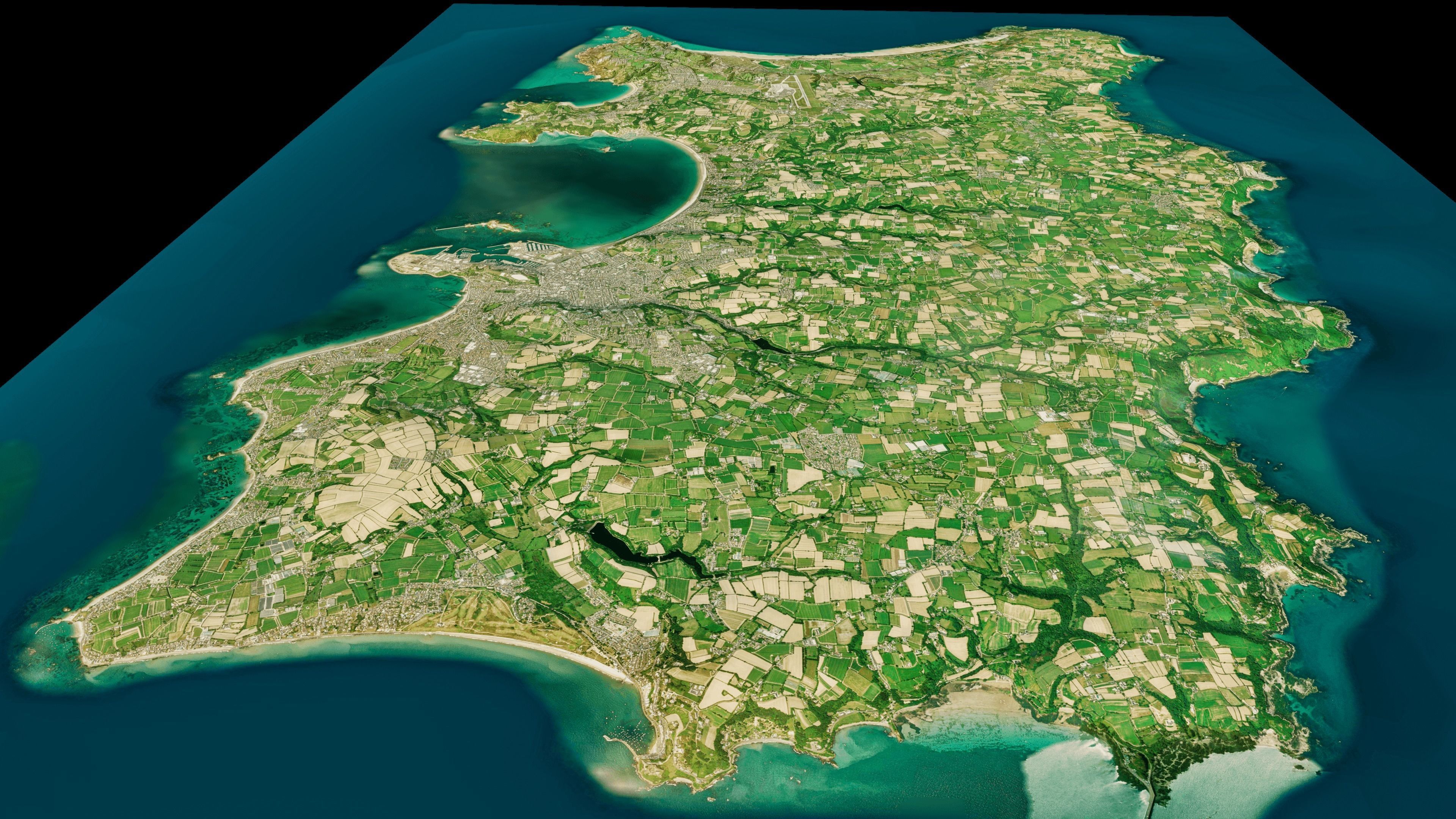 Jersey island 3d model terrain 3D model_12