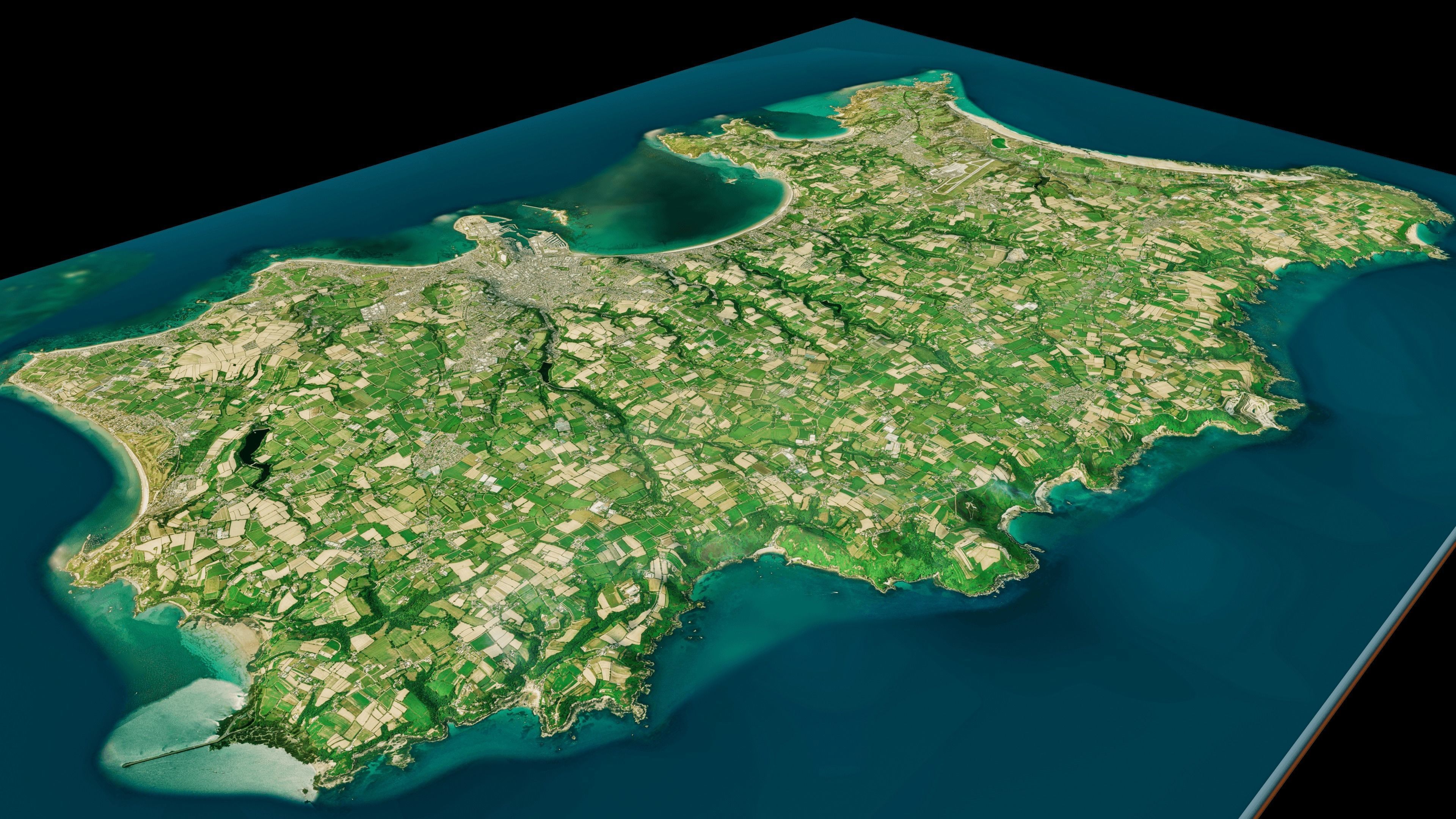 Jersey island 3d model terrain 3D model_6
