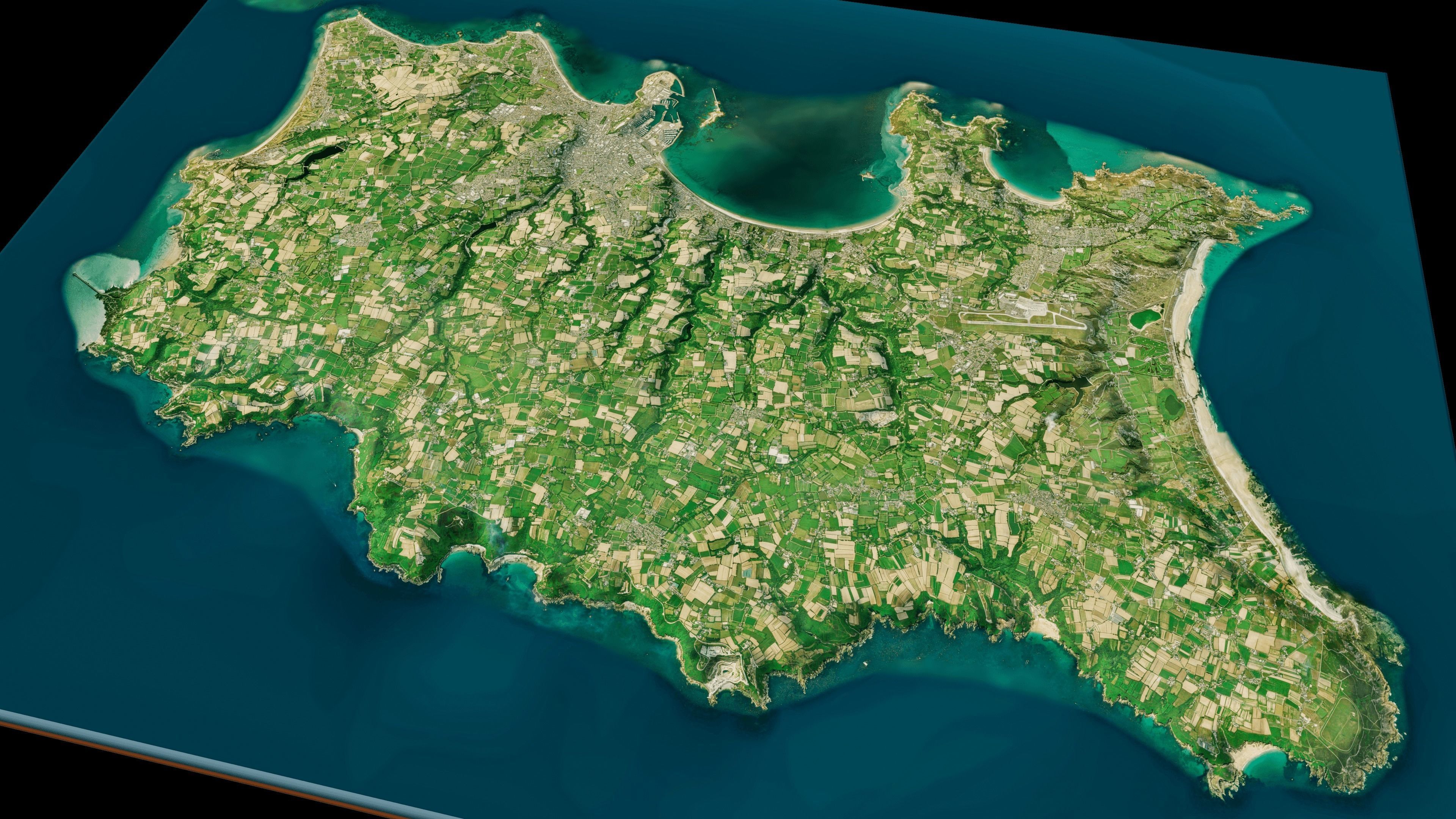 Jersey island 3d model terrain 3D model_10