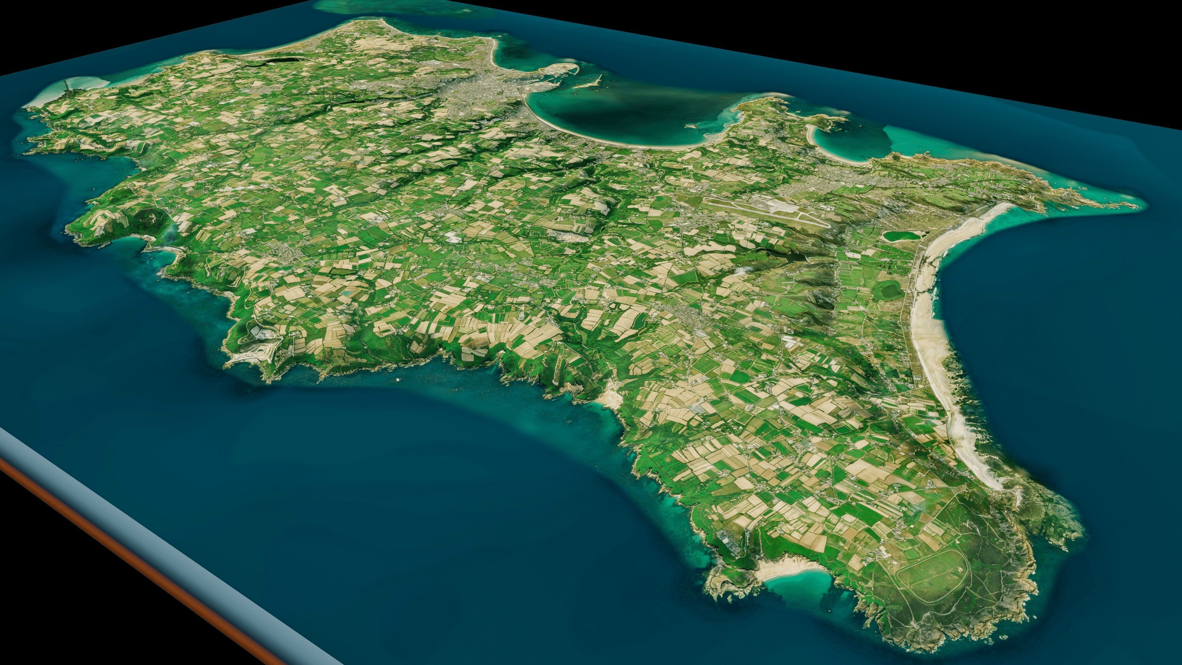Jersey island 3d model terrain 3D model_3