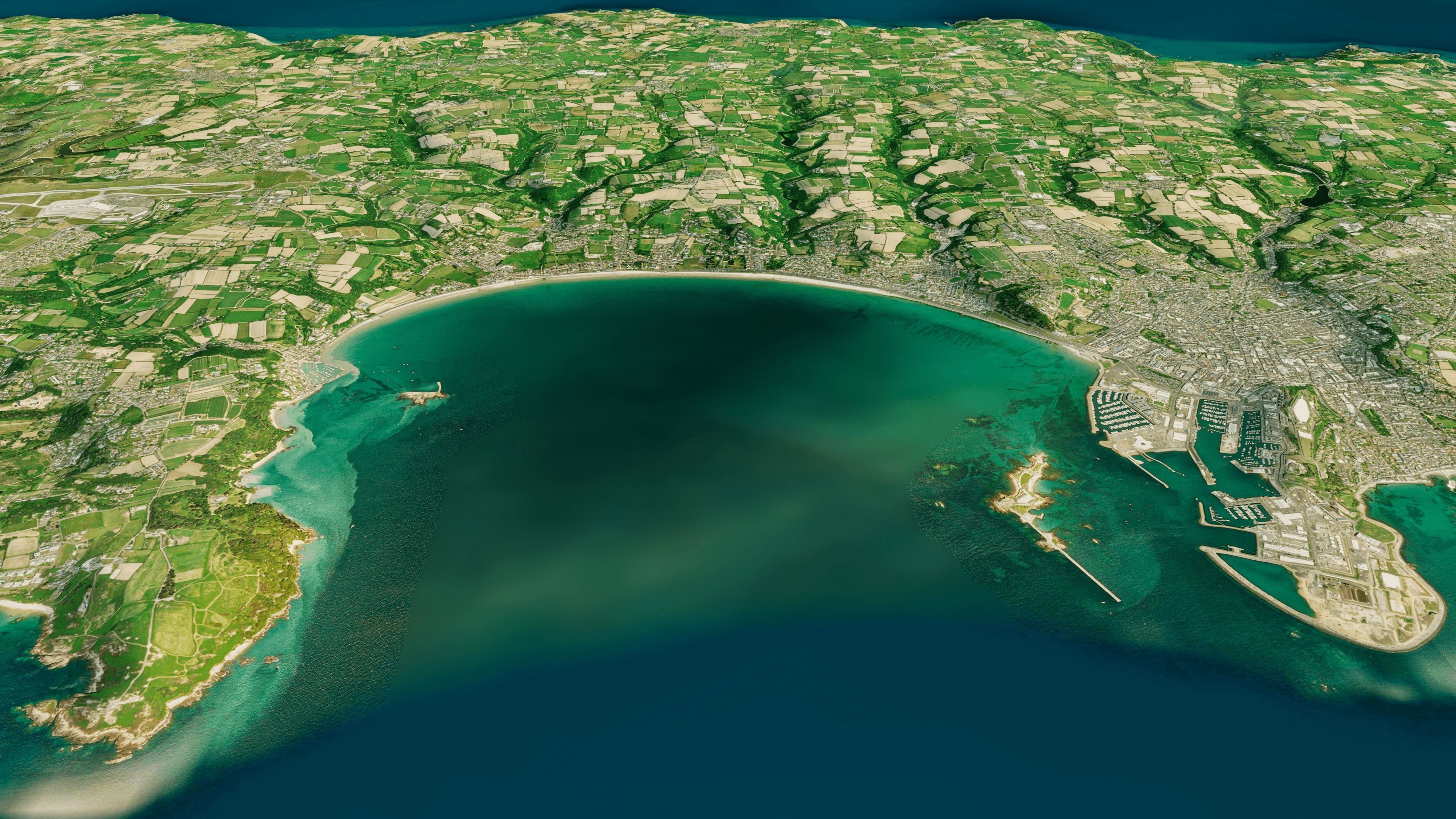 Jersey island 3d model terrain 3D model_2