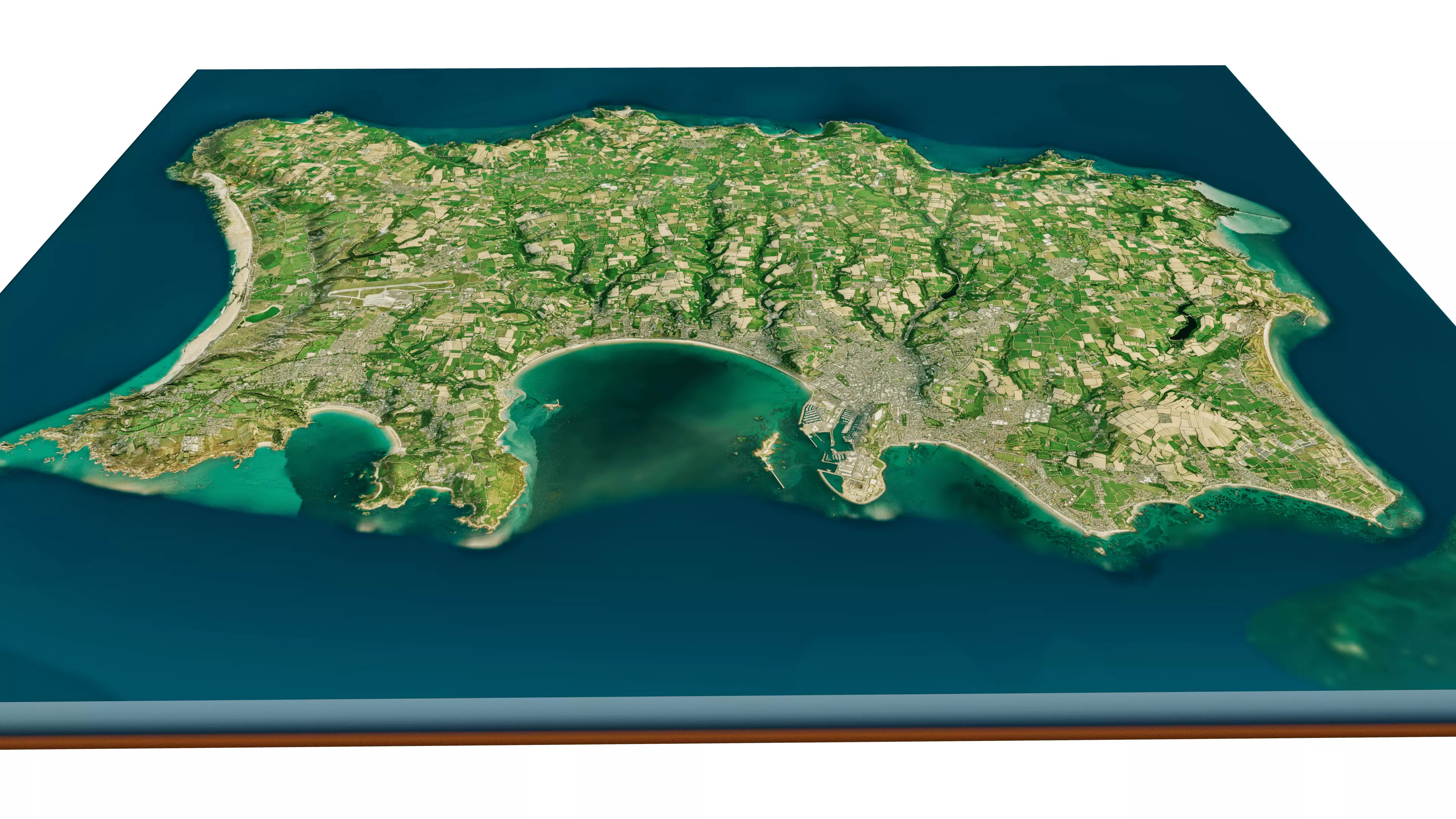 Jersey island 3d model terrain 3D model_0