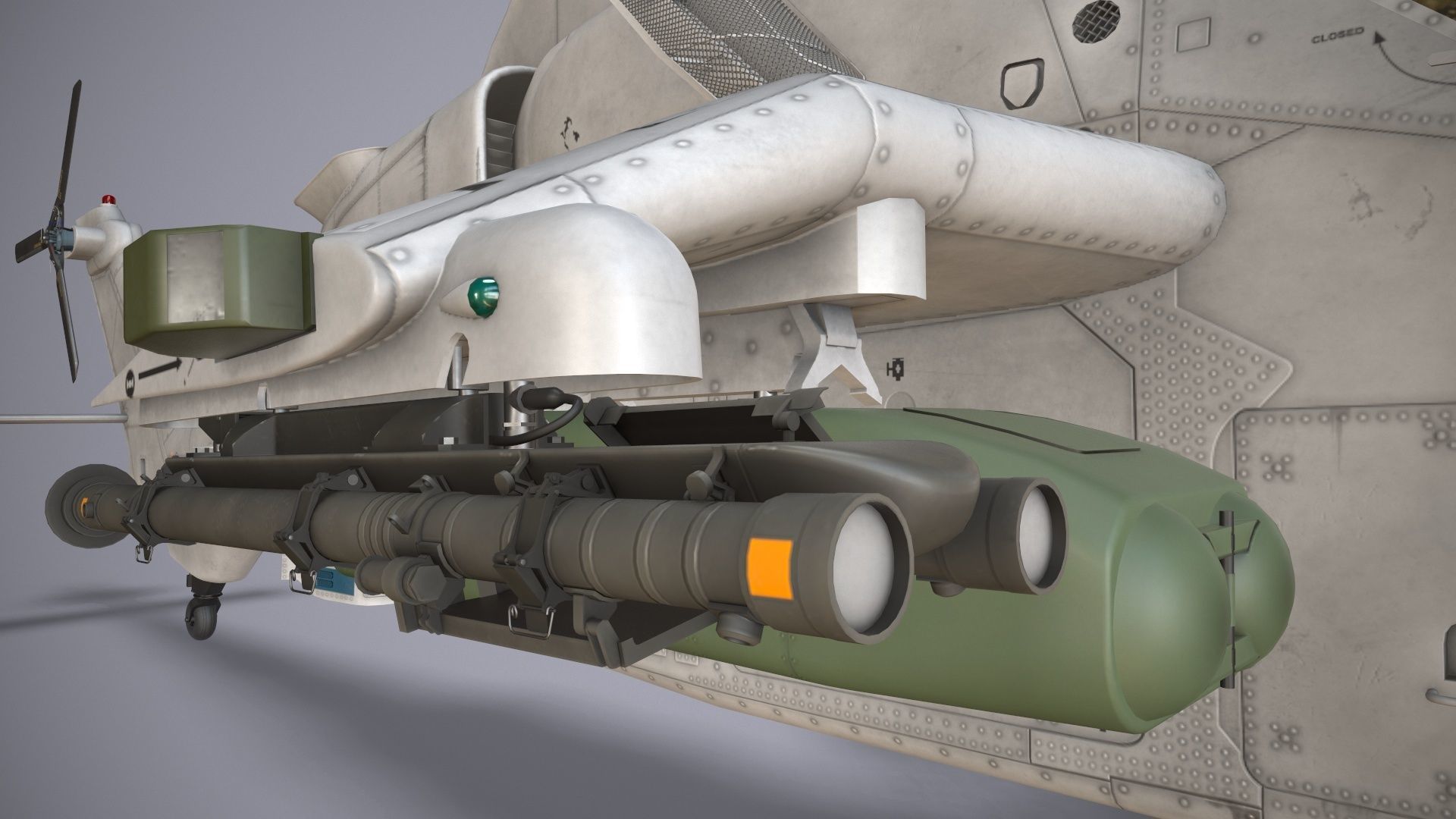  EC-665 Tiger HAD Blank Complex Animation Low-poly 3D model_27