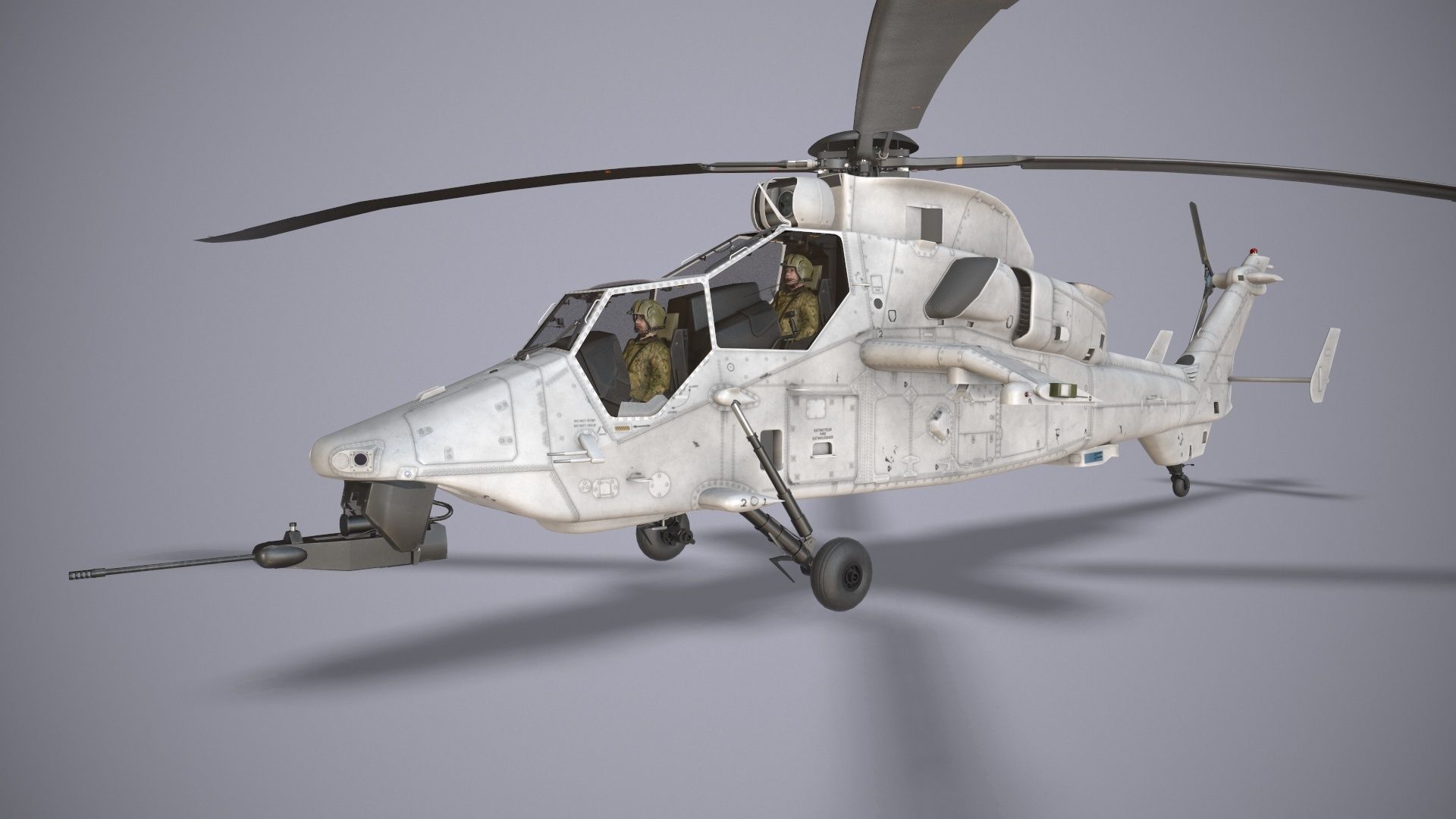  EC-665 Tiger HAD Blank Complex Animation Low-poly 3D model_3