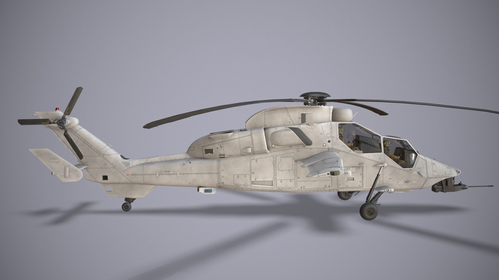  EC-665 Tiger HAD Blank Complex Animation Low-poly 3D model_7