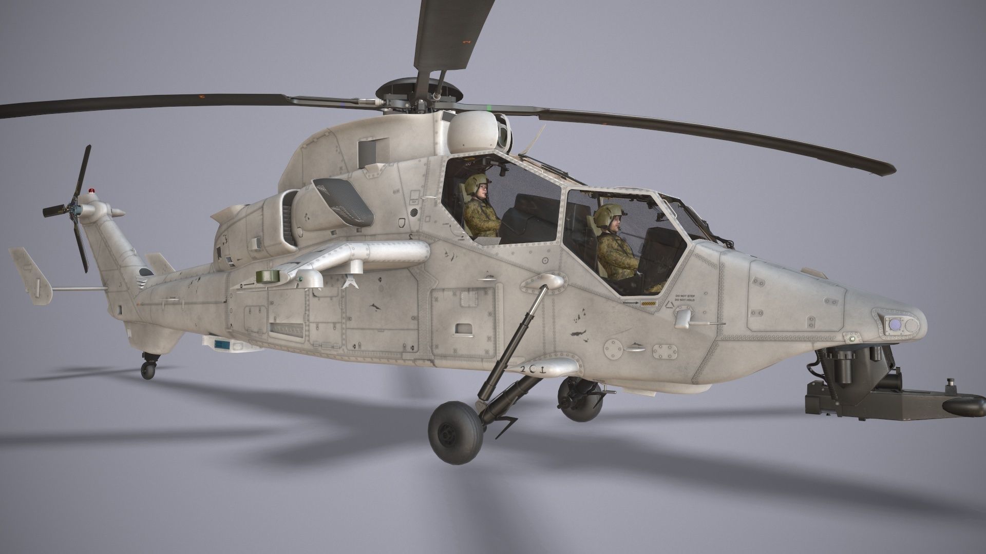  EC-665 Tiger HAD Blank Complex Animation Low-poly 3D model_8