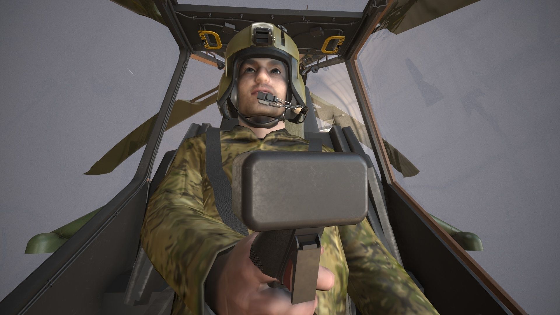  EC-665 Tiger HAD Blank Complex Animation Low-poly 3D model_32