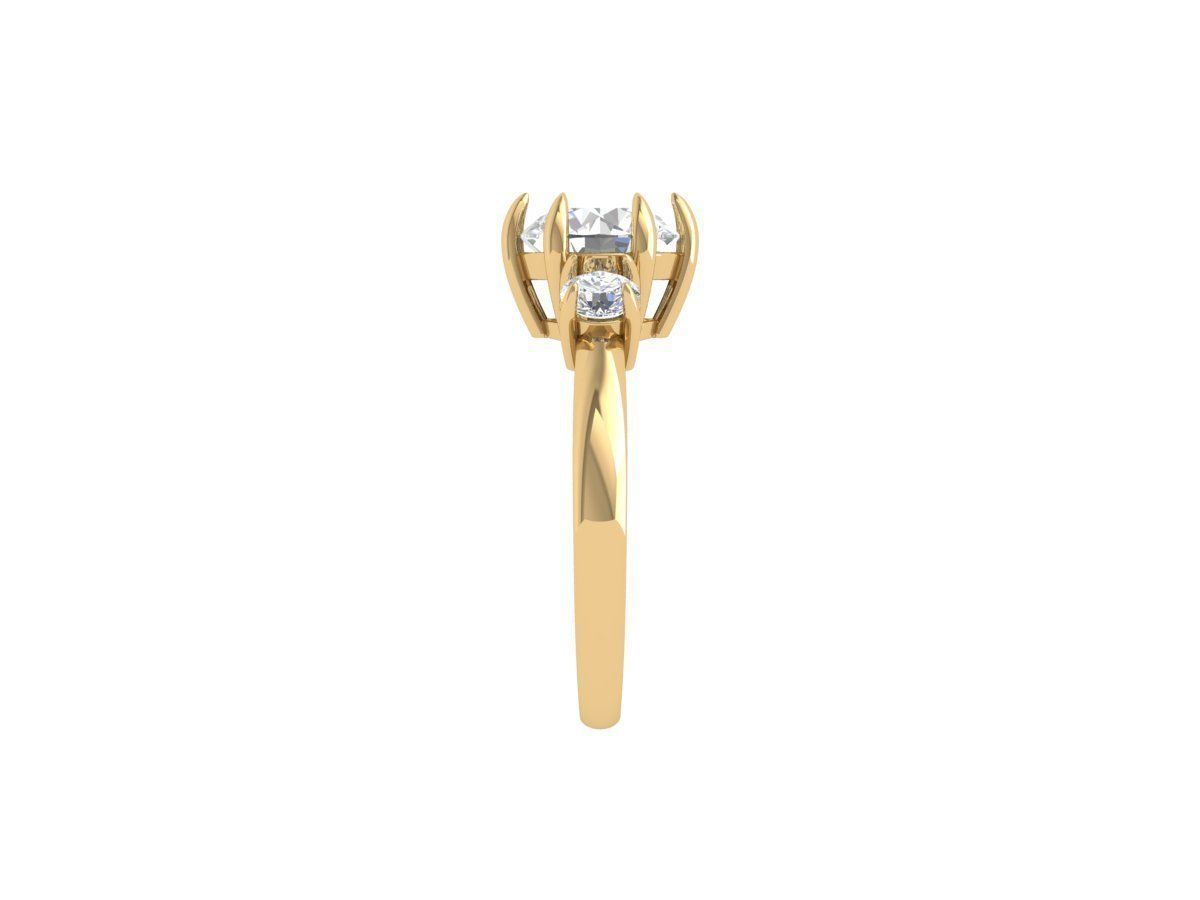 Solitaire Engagement Ring 3D print model_2