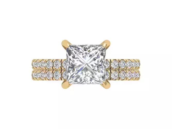 Solitaire Princess Bridal Set