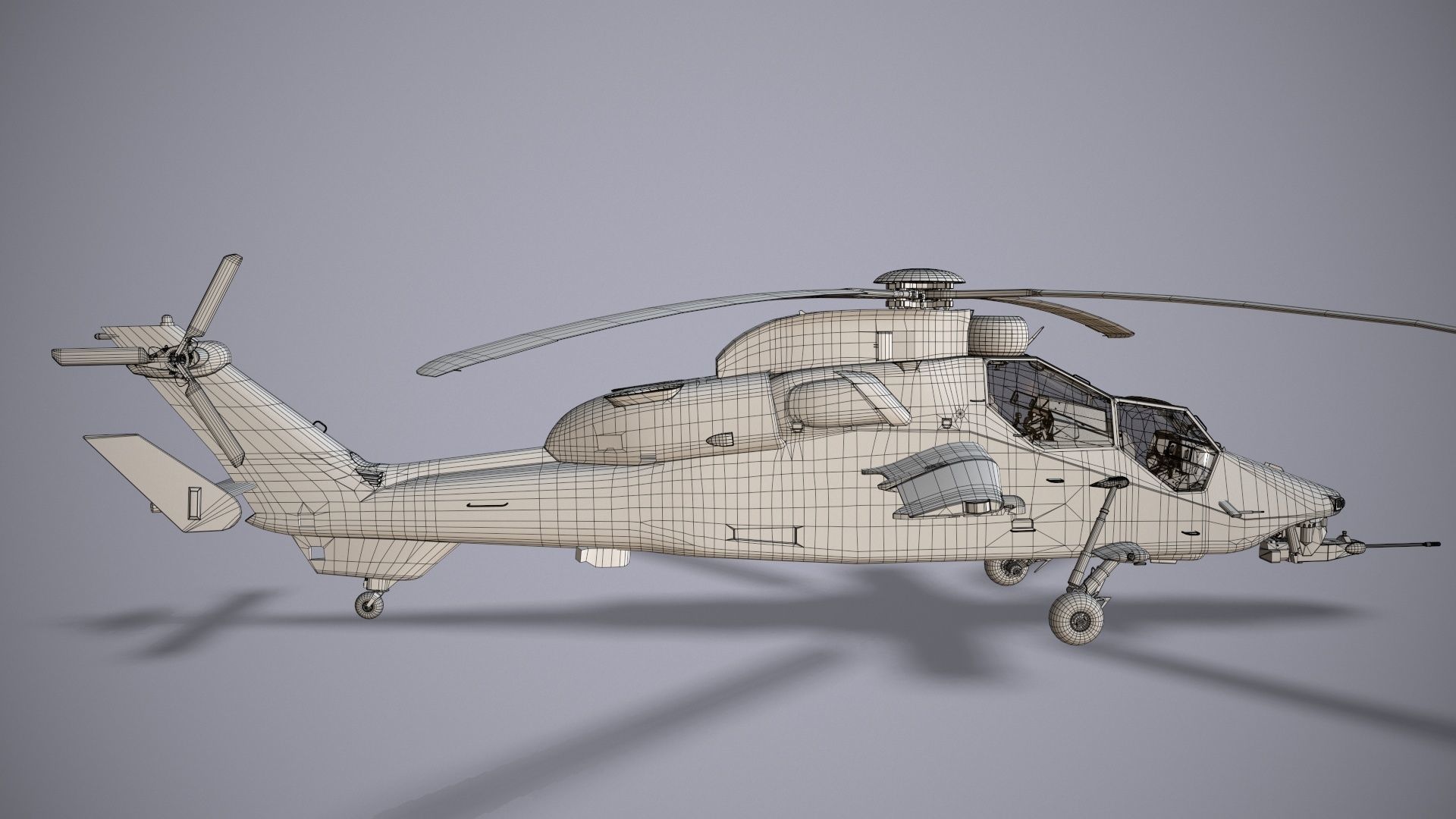  EC-665 Tiger HAD Blank Static Low-poly 3D model_51
