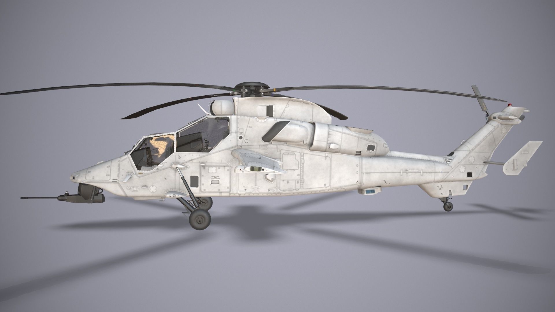  EC-665 Tiger HAD Blank Static Low-poly 3D model_4