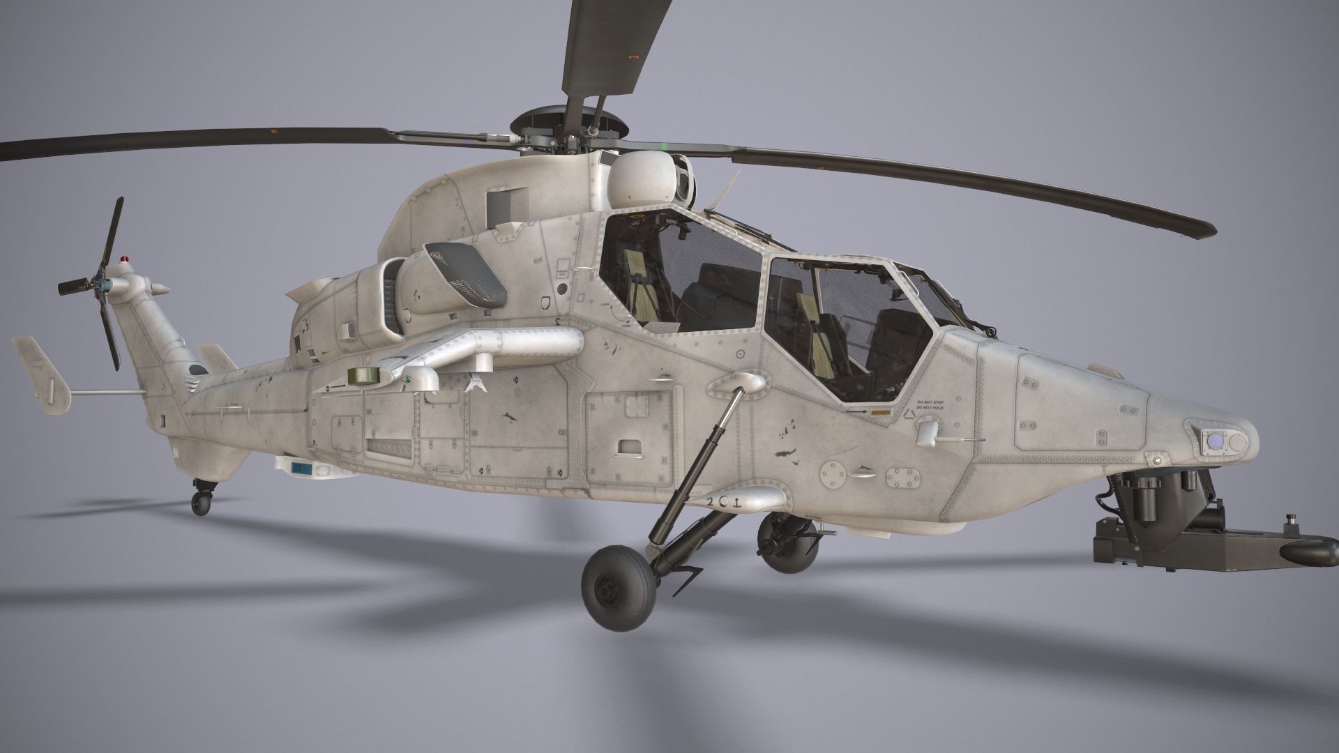  EC-665 Tiger HAD Blank Static Low-poly 3D model_8