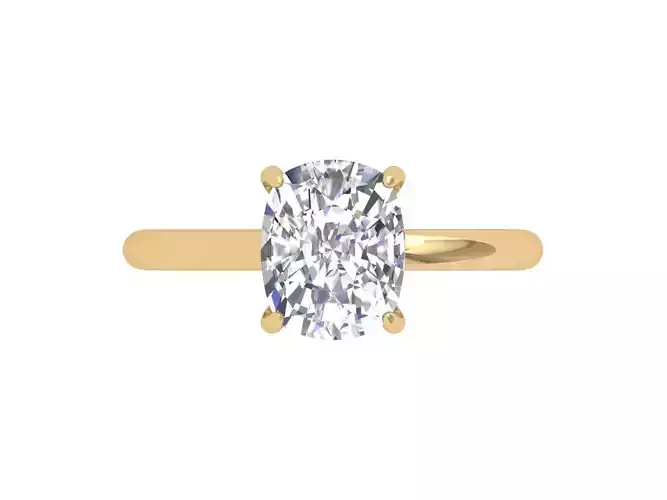 Cushion Solitaire Ring