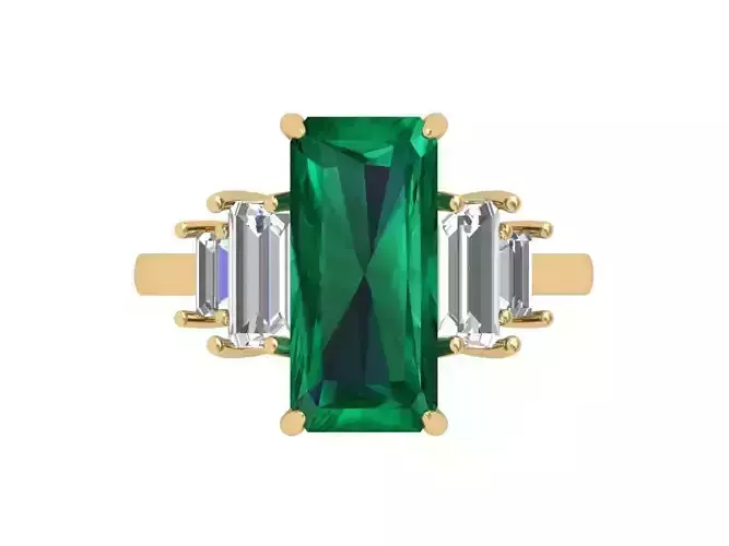 Emerald Art Deco Ring