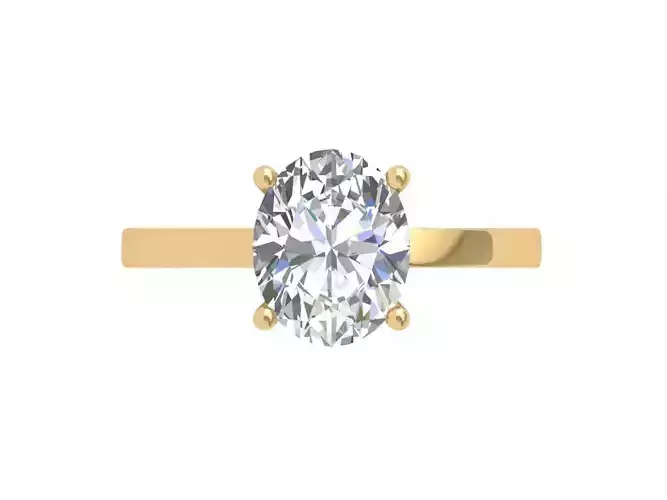 Oval Solitaire Ring