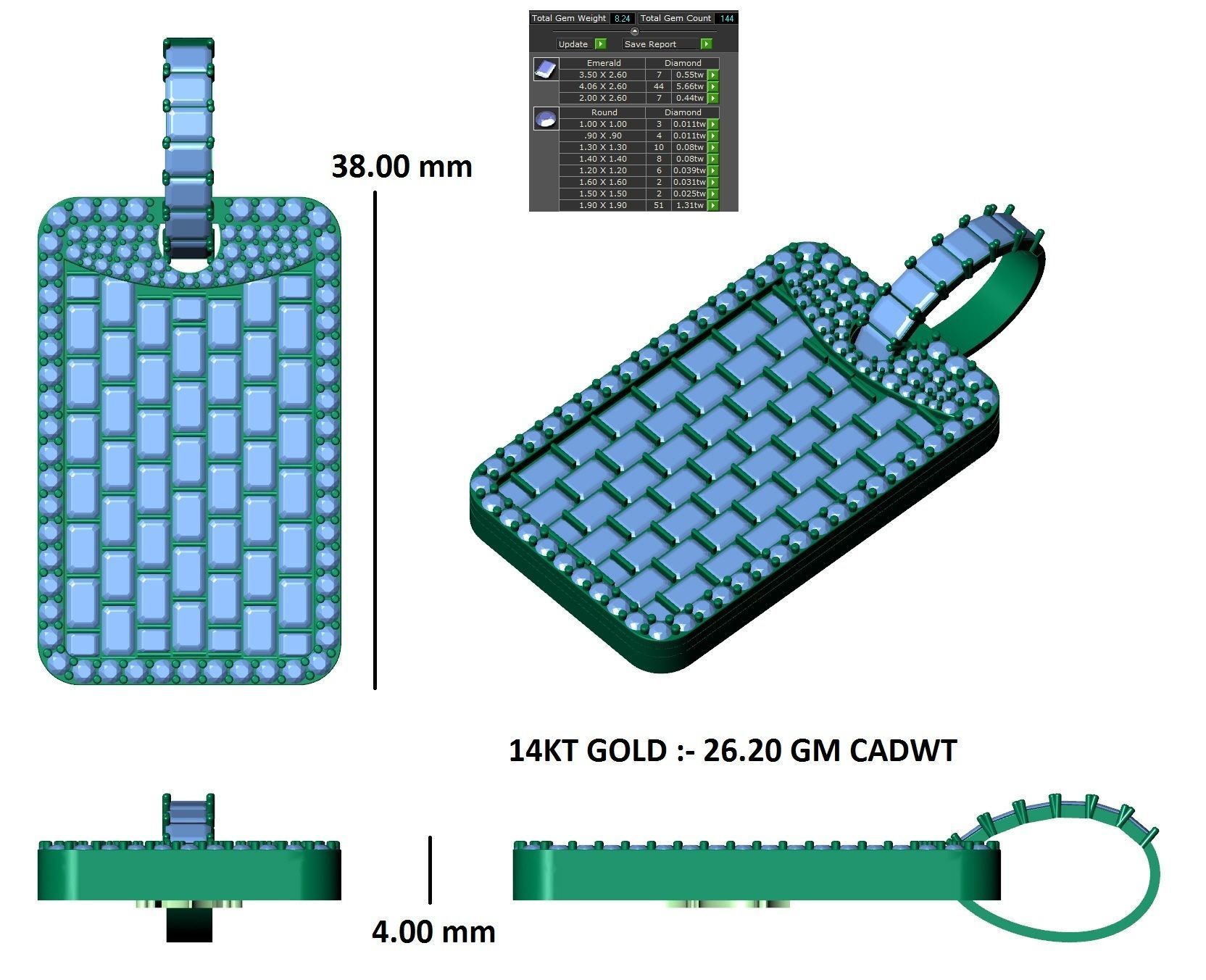  hiphop pendent 3D print model_16