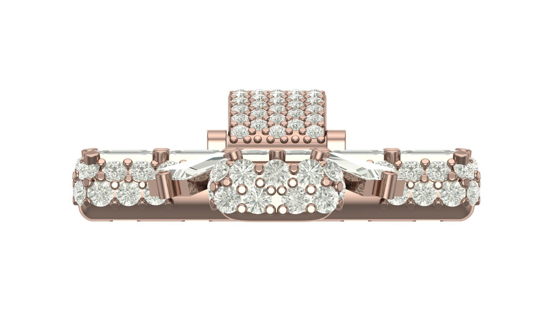 cross hiphop pendant 3D print model_7