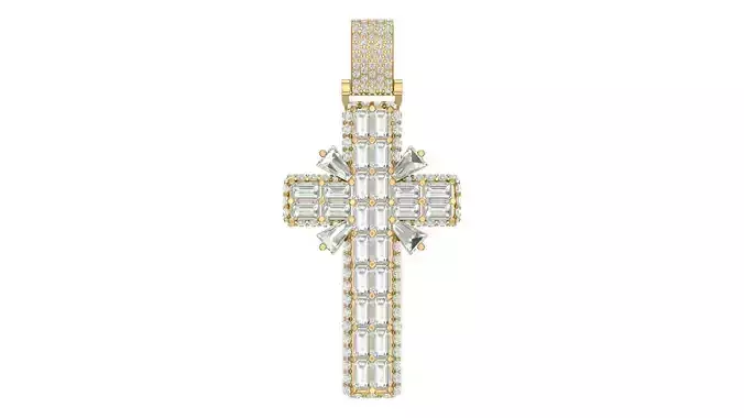 cross hiphop pendant 3D print model