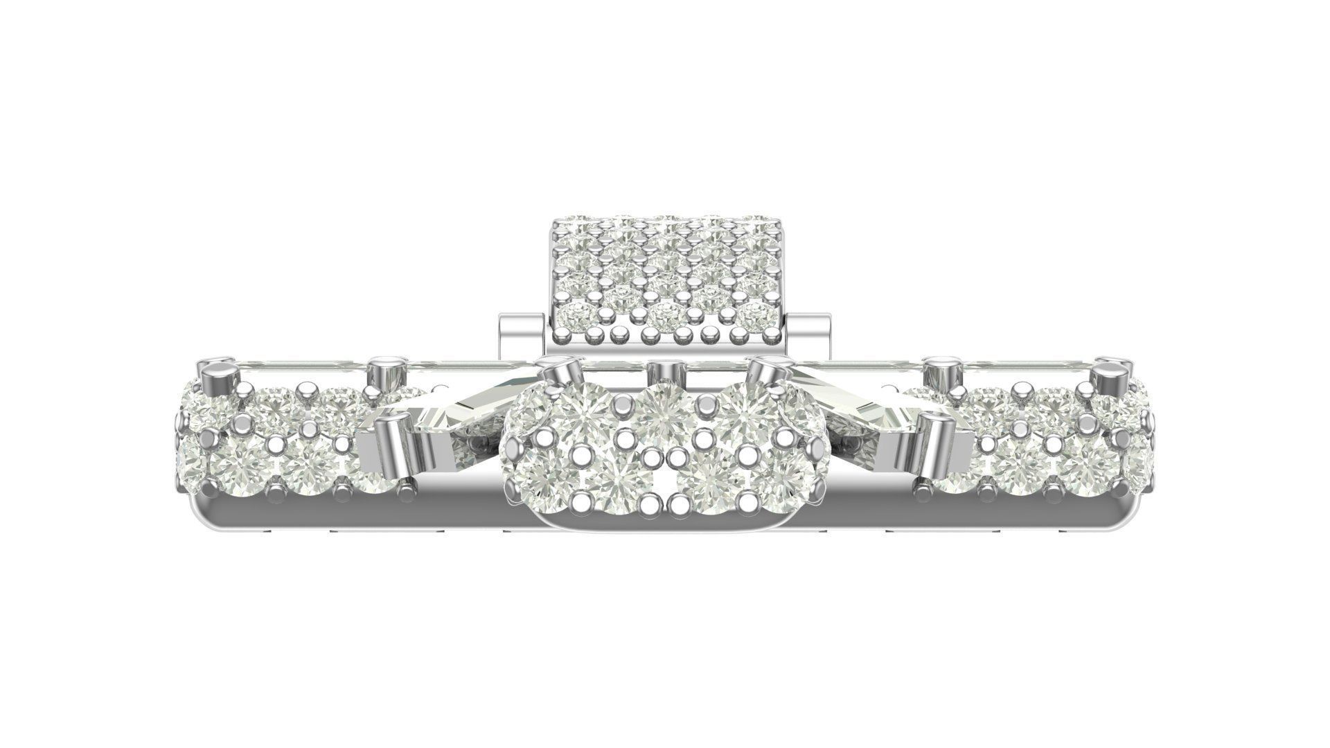 cross hiphop pendant 3D print model_8