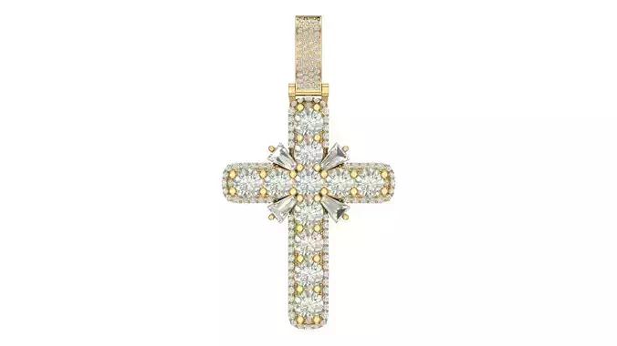 cross hiphop pendant 3D print model