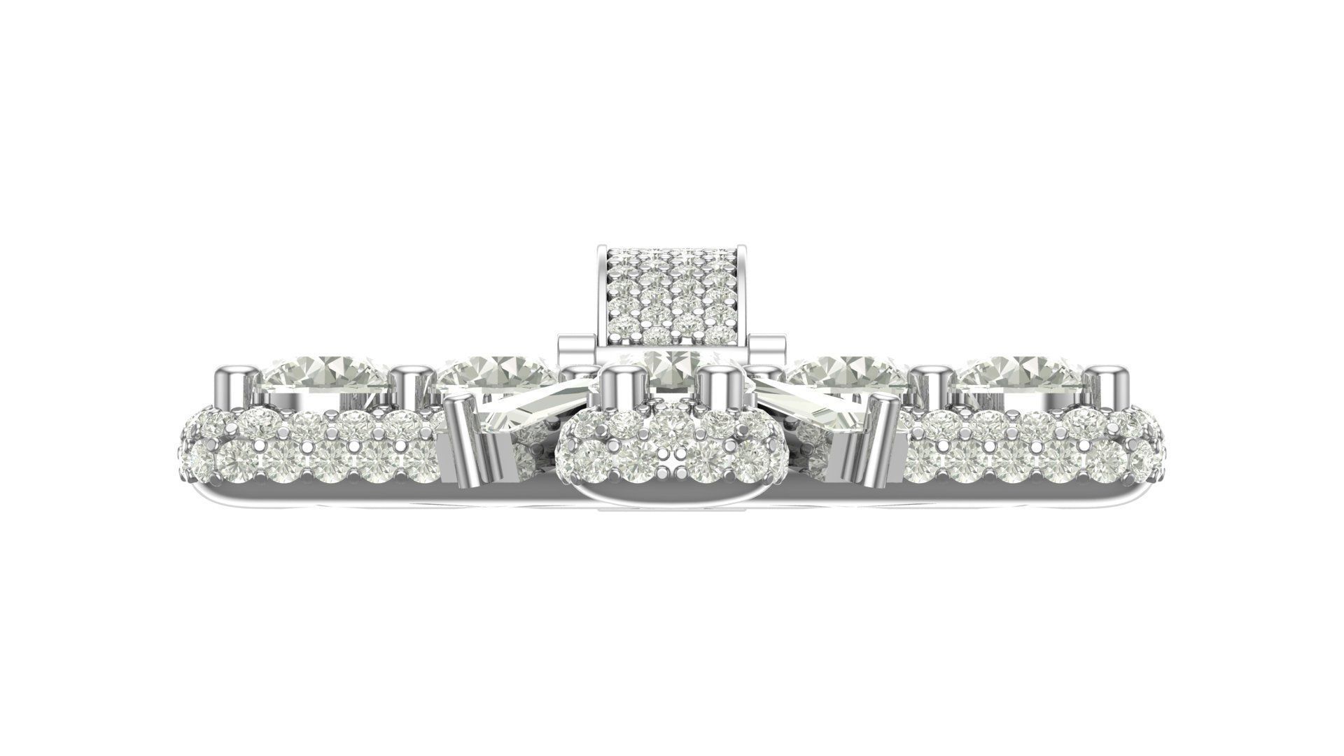 cross hiphop pendant 3D print model_8