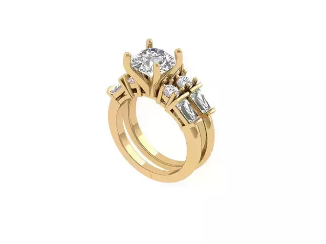 Solitair Ring Bridal Set