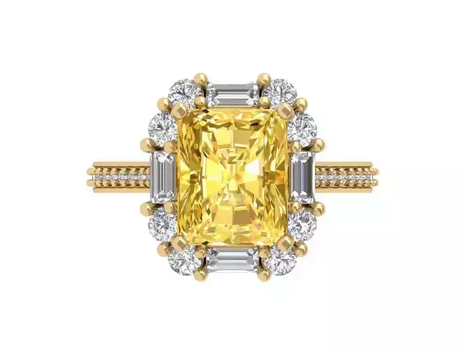 Radiant Art Deco Ring
