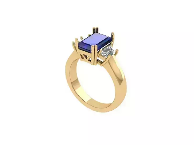 Solitair 3 Stone Ring