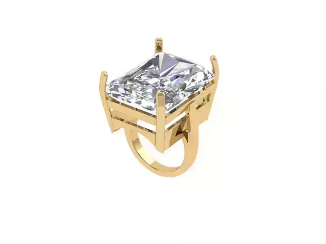 Radiant Art Deco Ring