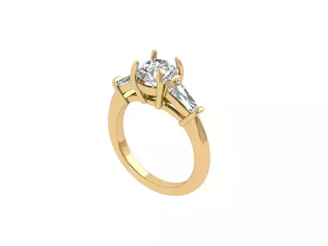 Solitair 3 Stone Ring