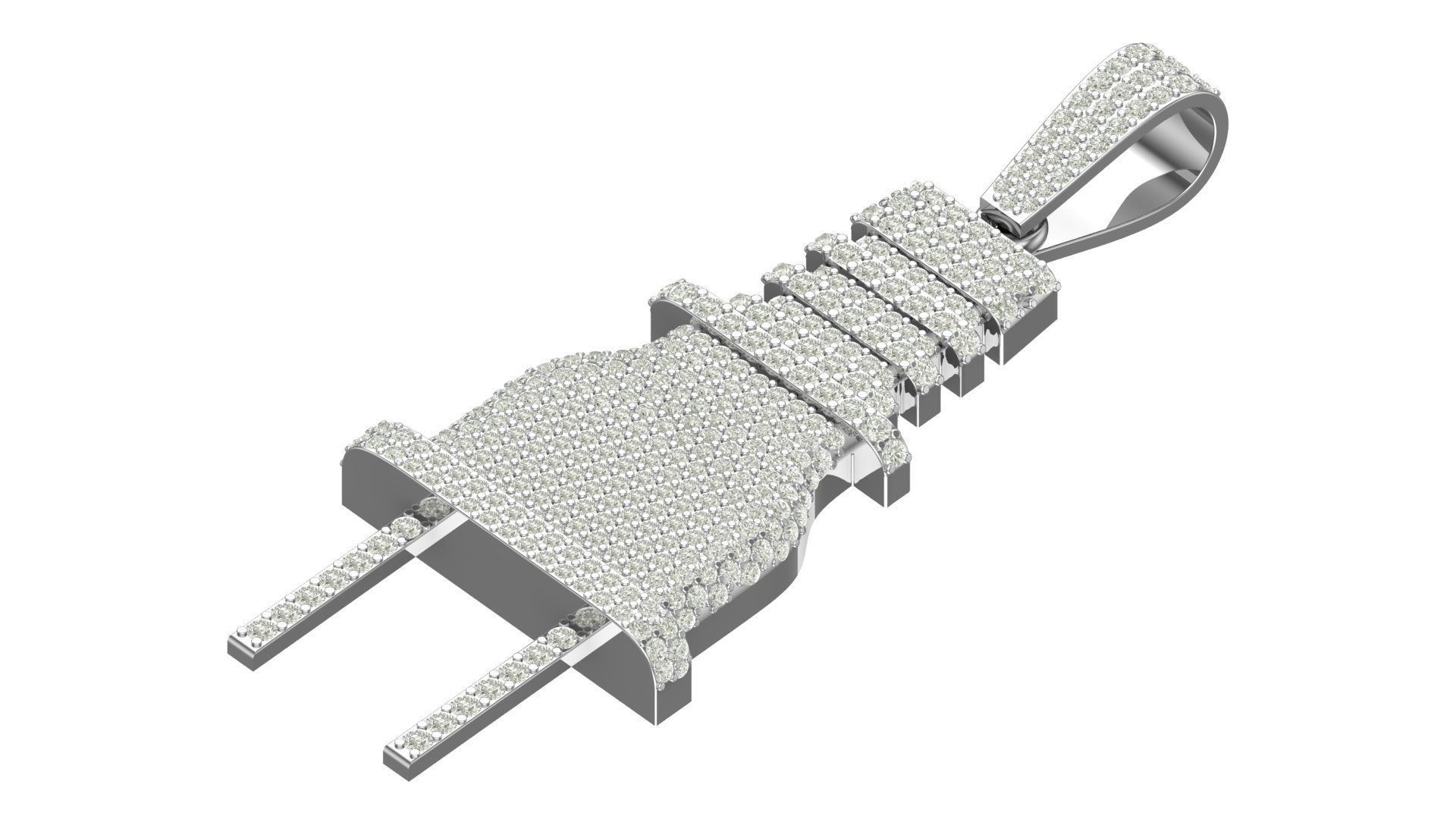 plug hiphop pendant 3D print model_5