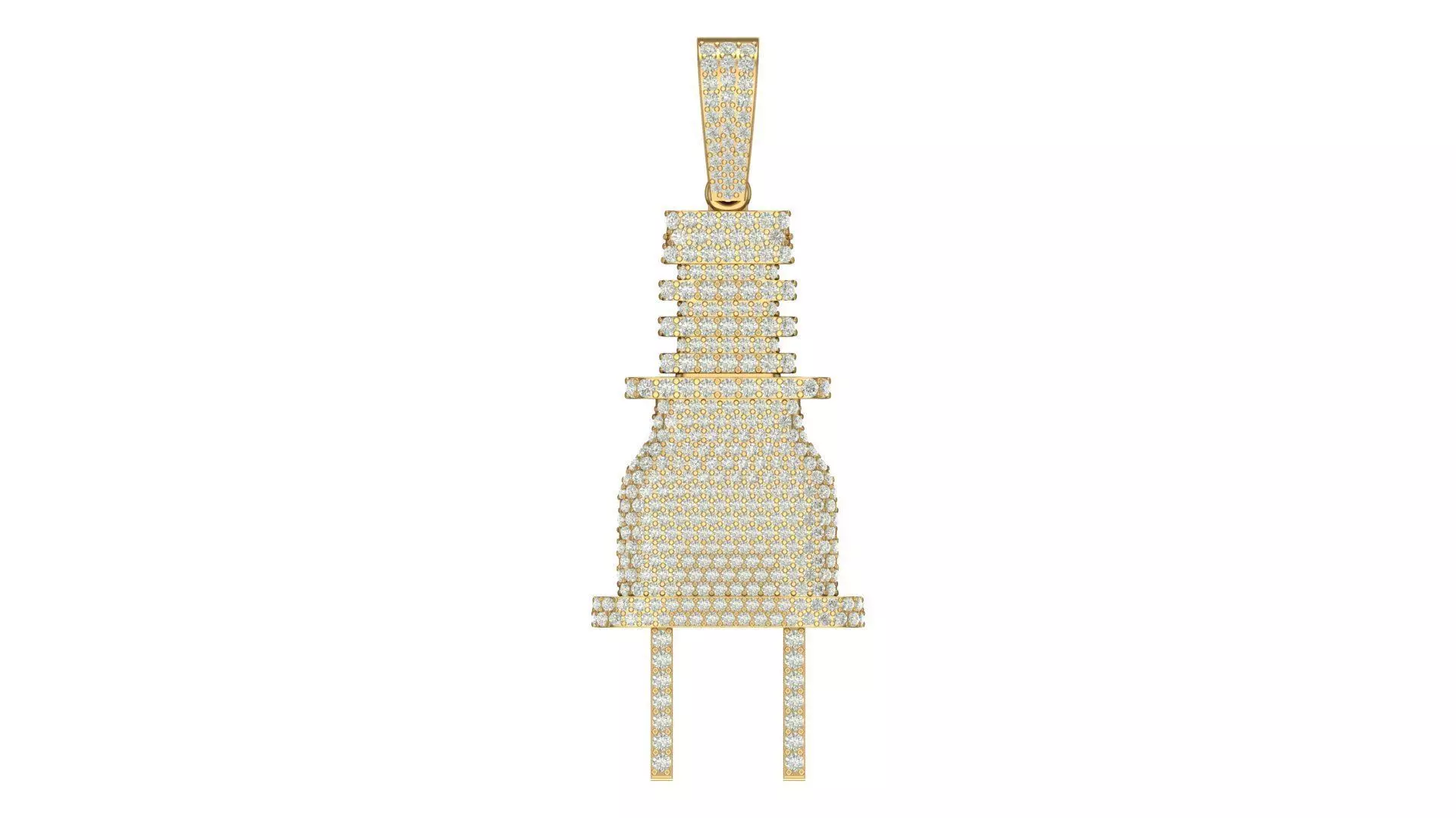 plug hiphop pendant 3D print model_0