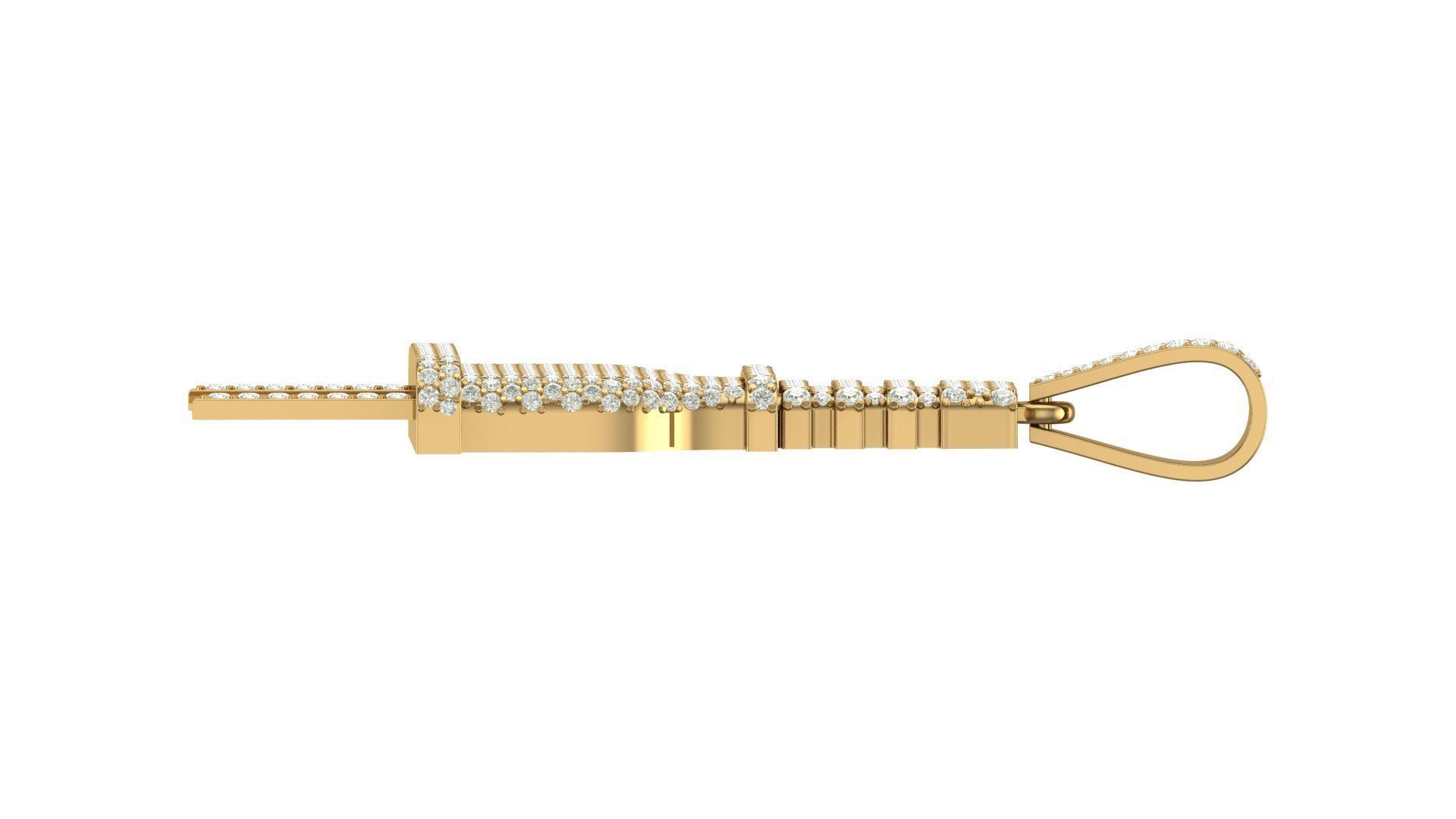 plug hiphop pendant 3D print model_6