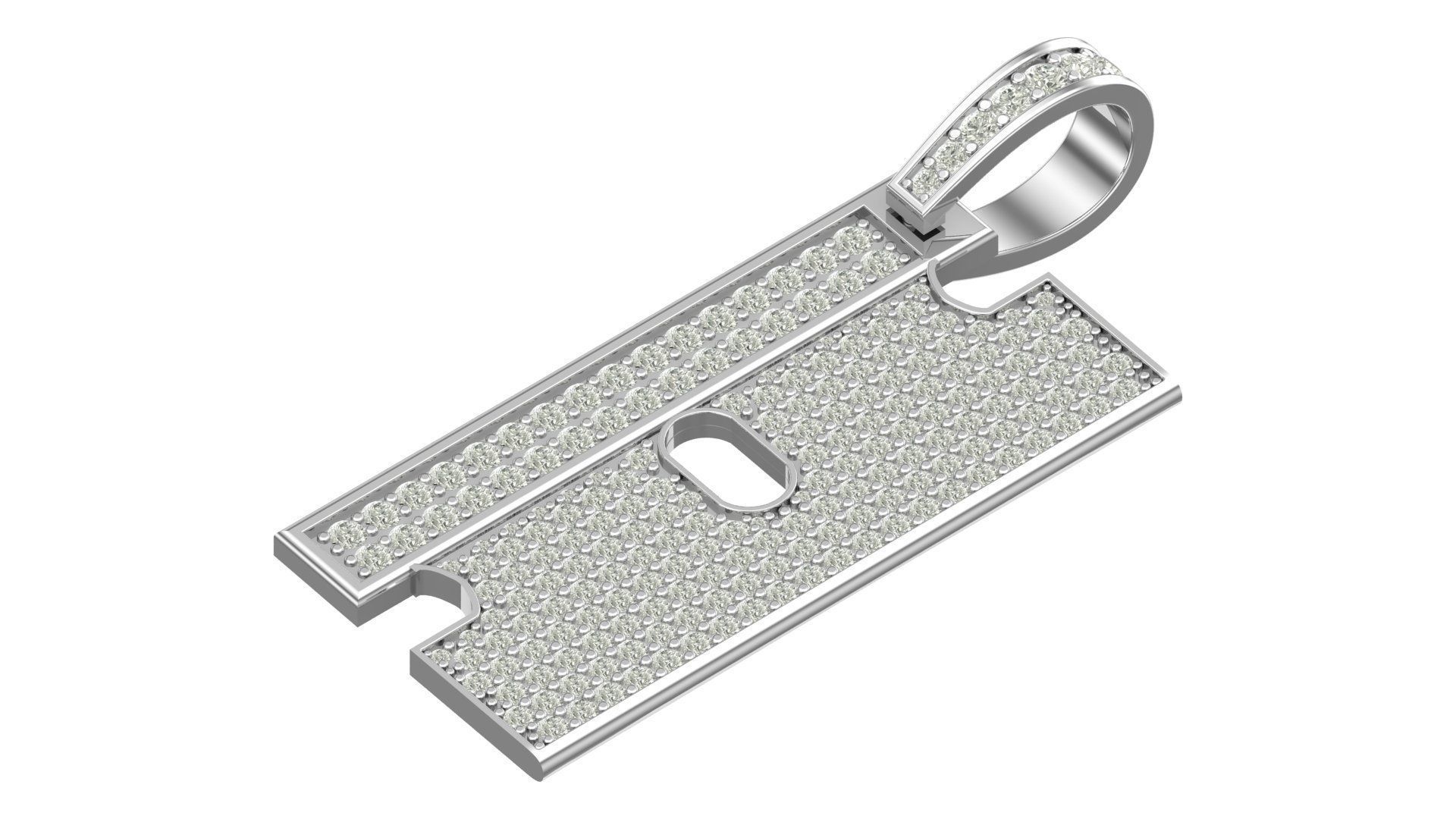 blade hiphop pendant 3D print model_5